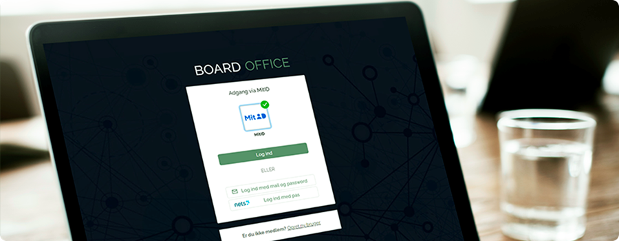 Login på board office med mitID